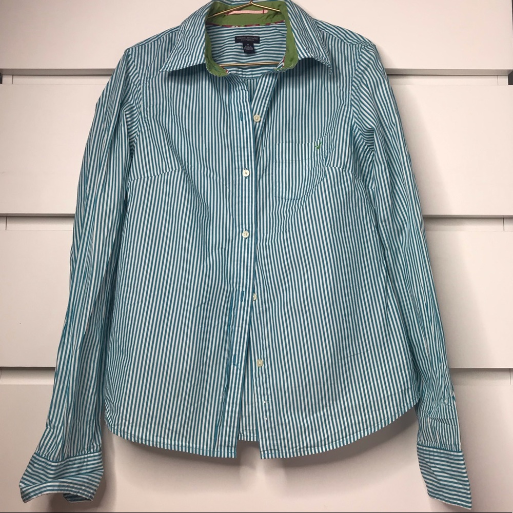 Aqua Button Up